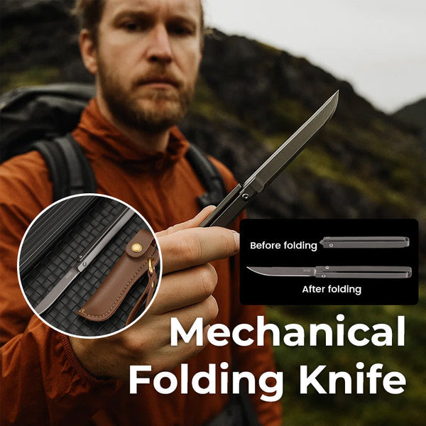 🔪✨ Mechanical Folding Knife