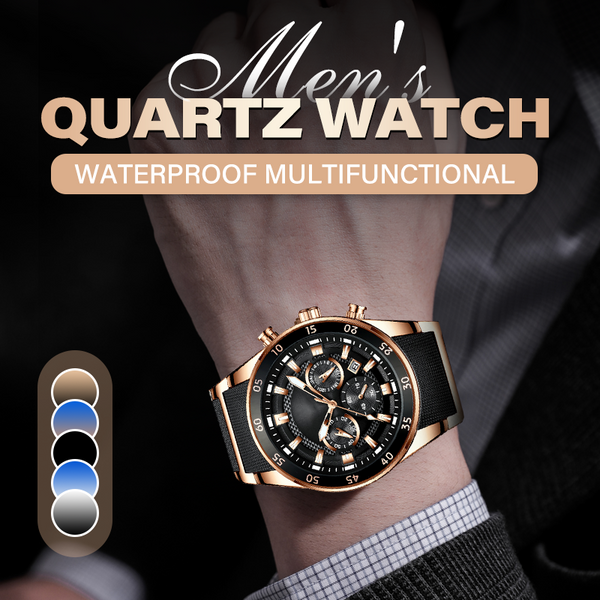 💎Montre à quartz multifonctionnelle étanche pour homme
