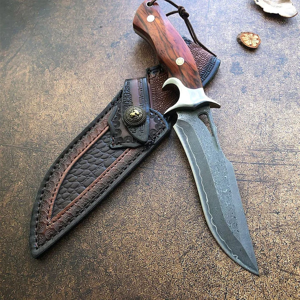 German Dawn Damascus Outdoormesser