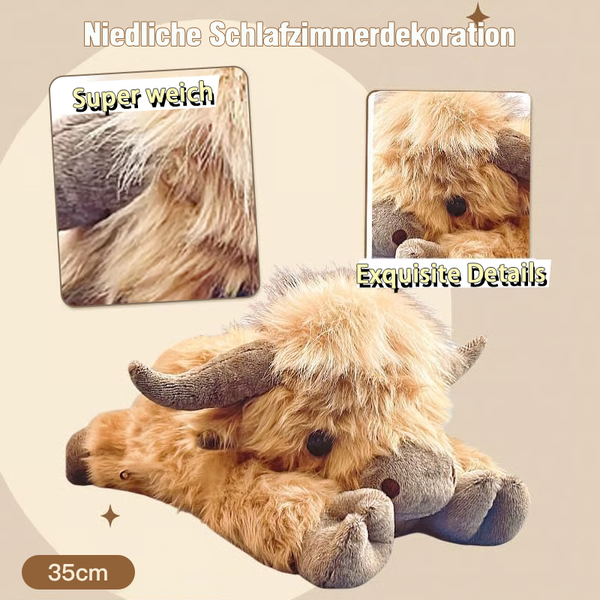 🔥Heißer Verkauf 49% Rabatt🎁Niedliches Zeichentrick-Highland-Kuh-Kuscheltier