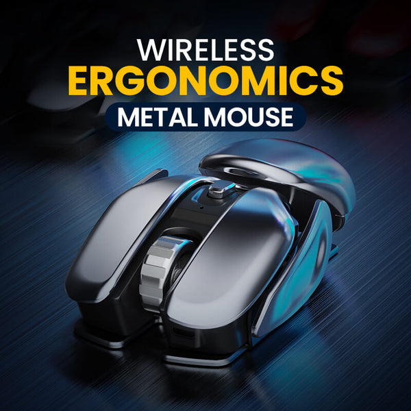 🎁Heißer Verkauf 49% RABATT⏳ Kabellose ergonomische Metallmaus